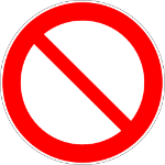Not allowed symbol